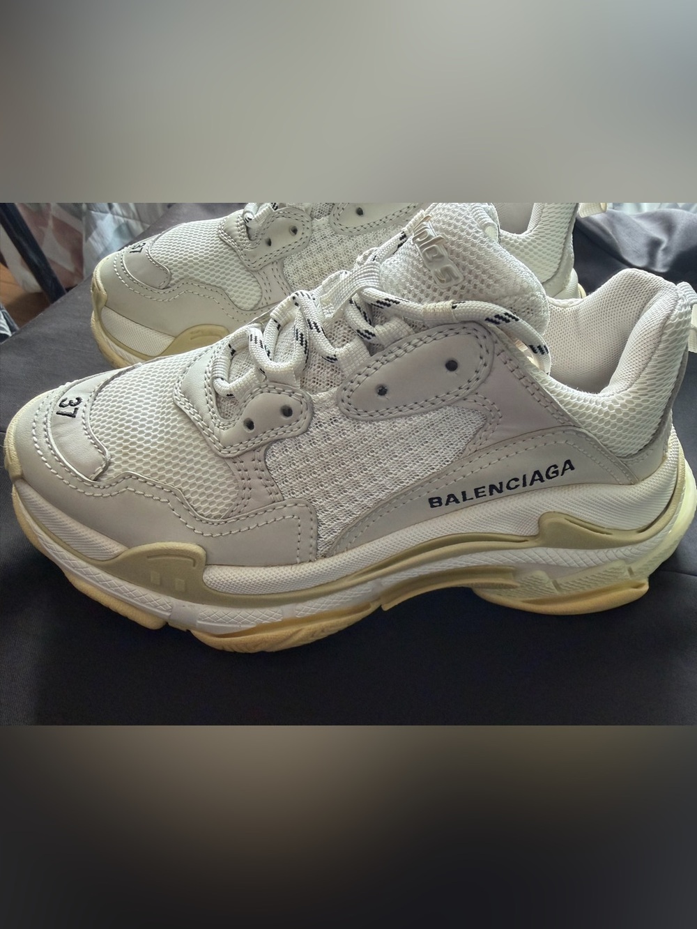 Balenciaga Triple S Sneakers In Beige